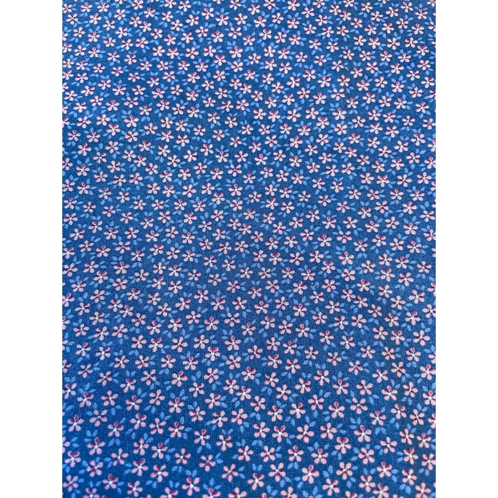 Peter Pan Fabrics Cotton Fabric 1 Yard Blue Pink Ditsy Floral Print 44" Wide